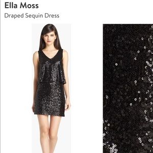NWT Ella Moss Draped Sequin Dress